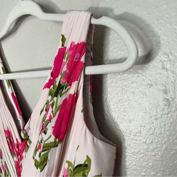 Boden Pink Floral Garden Party Swishy Dress Size 4 Petite - Picture 6 of 15